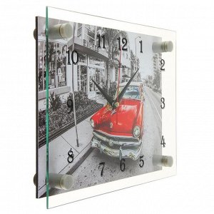 Часы настенные, серия: Транспорт, "Ретро автомобиль", 20х26 см  в ассортименте