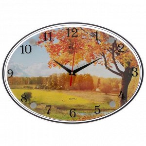 Часы настенные, серия: Природа, "Осенний лес", 24х34  см, микс