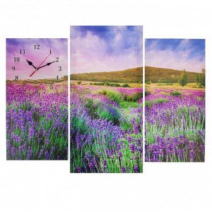 Часы настенные модульные «Цветочное поле», 60 х 80 см
