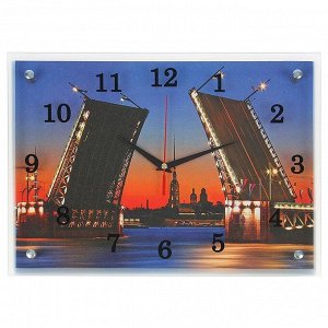 Часы настенные, серия: Город, "Мост", 30х40  см, в ассортименте