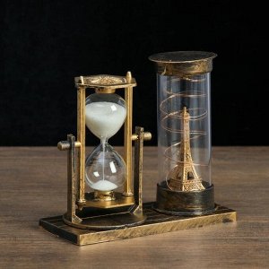 Песочные часы "Достопримечательности Франции", сувенирные, с подсветкой, 15.5 х 6.5 х 16 см, микс  4
