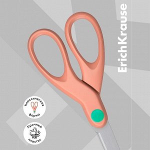 Ножницы ErichKrause Unity Pastel Bloom, 16 см, лезвия из нержавеющей стали, двойная заточка, ударопрочный пластик, блистер, МИКС