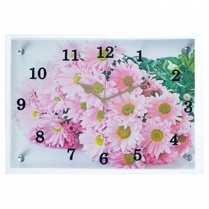 Часы настенные, серия: Цветы, "Герберы", 25х35  см, в ассортименте