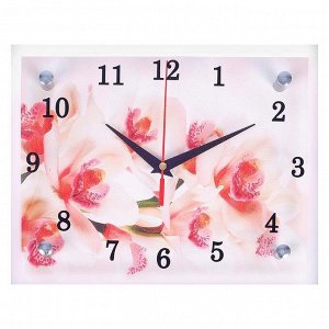 Часы настенные, серия: Цветы, "Орхидея", 20х25  см, микс