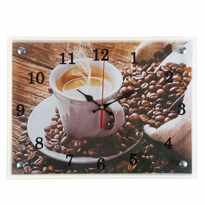 Часы настенные, серия: Кухня, "Чашка кофе", 30х40  см, в ассортименте