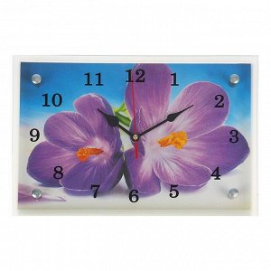 Часы настенные, серия: Цветы, "Сиреневые цветы", 20х30 см
