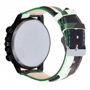 Часы наручные "Капитан", зеленый камуфляж, d=5 см