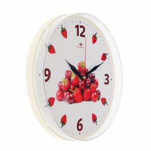 Часы настенные "Ягодная горка", "Рубин", 25х25 см