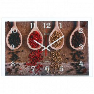 Часы настенные, серия: Кухня, "Специи", 25х35  см, микс