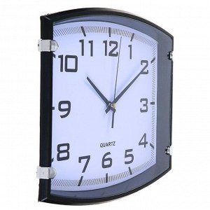 Часы настенные, серия: Классика, "Модерн", чёрные, 25х22 см
