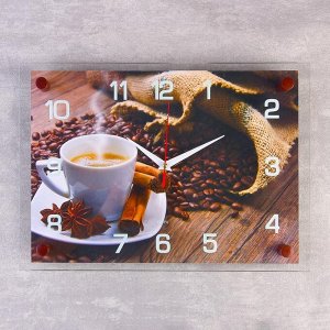 Часы настенные, серия: Кухня, "Кофейная фантазия", 25х35  см, микс