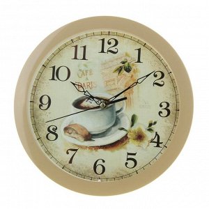 Часы настенные, серия: Кухня, "Чашка кофе", МИКС 28х28 см