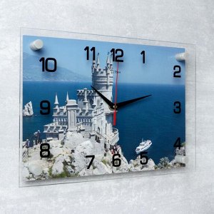 Часы настенные, серия: Город, "Ласточкино гнездо", 25х35 см