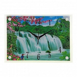 Часы настенные, серия: Природа, "Водопад", 25х35  см, микс
