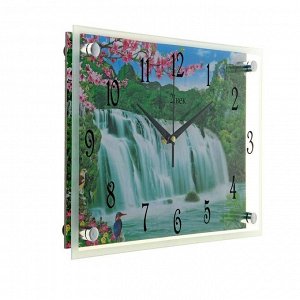 Часы настенные, серия: Природа, "Водопад", 25х35  см, в ассортименте