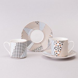 Элегантный кофейный набор "TOP STYLE" на 2 персоны, 4 предмета, 180 мл, 1 шт.