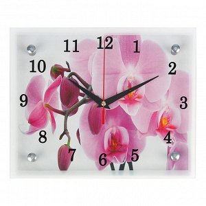 Часы настенные, серия: Цветы, "Орхидея",20х25  см, в ассортименте