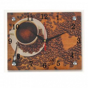 Часы настенные, серия: Кухня, &quot;Чашка кофе&quot;, 20х25  см, в ассортименте
