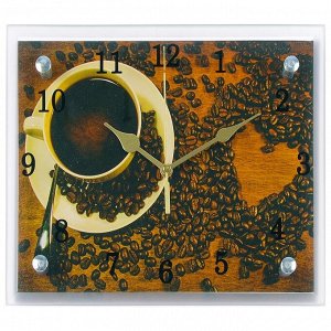 Часы настенные, серия: Кухня, "Чашка кофе", 20х25  см, в ассортименте