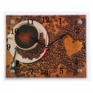Часы настенные, серия: Кухня, "Чашка кофе", 20х25  см, в ассортименте