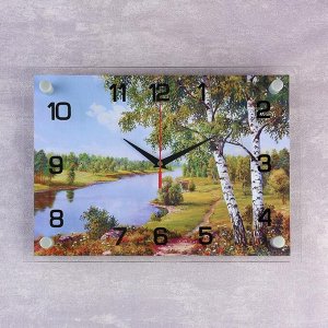 Часы настенные, серия: Природа, "Река", 25х35  см, в ассортименте