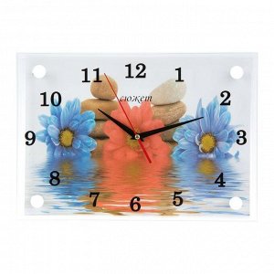 Часы настенные, серия: Цветы, "Цветы в воде" 25х35 см, в ассортименте