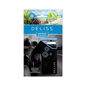 Подвесной картонный ароматизатор для автомобиля Deliss серии Comfort