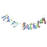 Гирлянда буквы Happy birthday голо графия 200 см