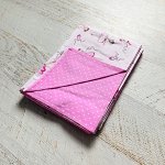 Пододеяльник полуторный комбинированный Розовый горошек/Белый, балерины