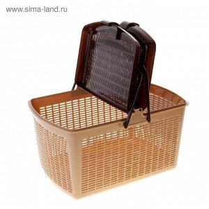 Корзина 47х36х27,5 см, бежево-шоколадный