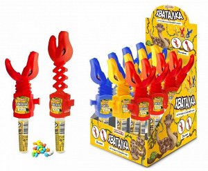 KT95142 Хваталка Змея игрушка с конфетами 12бл*12шт*5г