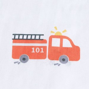 Постельное бельё "Крошка Я" Машинки 112*143 см, 60*120+20 см, 40*60 см, бязь 125 г/м2, хл 100%