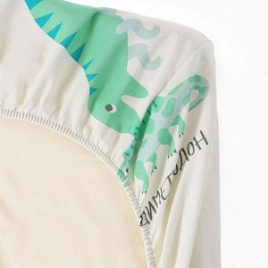 Постельное бельё "Крошка Я" Динозаврики 112*143 см, 60*120+20 см, 40*60 см, бязь 125 г/м2, хл 100%