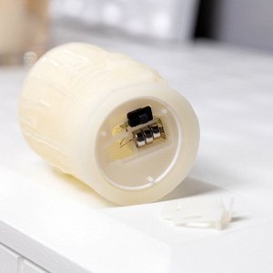 Светодиодная фигура «Свеча» 4.5 x 7.5 x 4.5 см, пластик, батарейки AG13х3 (в комплекте), свечение тёплое белое