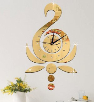 Часы Настенные часы из зеркального пластика. 30*50 см