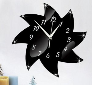 Часы Настенные часы из зеркального пластика. 28*28 см