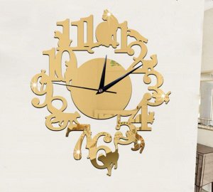 Часы Настенные часы из зеркального пластика. 26*30 см