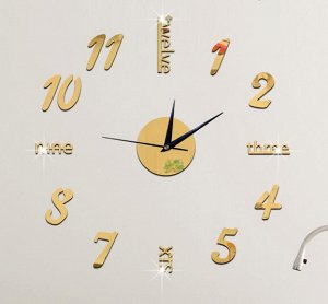 Часы Настенные часы из зеркального пластика. 43*43 см