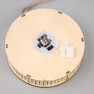 Ёлочная игрушка «С новым годом», 10х3 см, 1 LED, от батареек, свечение тёплое белое