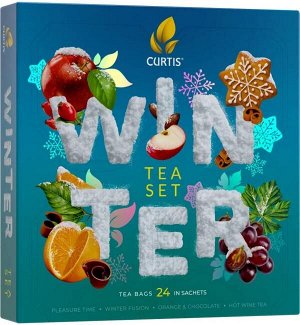 Набор чая в пакетиках CURTIS "Winter Tea Set" 24 пакетика, чай ассорти 4 вкуса