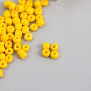Бисер круглый 6/0 в бутылочке «Яркий лимон», 2x20 г, набор 2 шт.