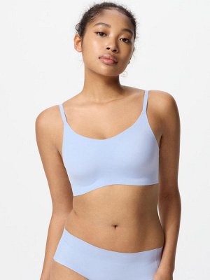 UNIQLO - мягкий бюстгальтер с чашечками на тонких лямках - 60 LIGHTBLUE