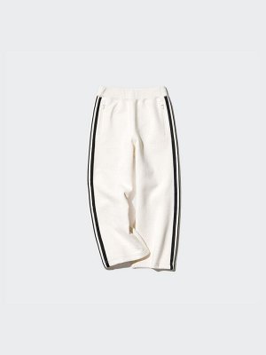 UNIQLO - широкие спортивные штаны прямого кроя с лампасами - 01 OFFWHITE