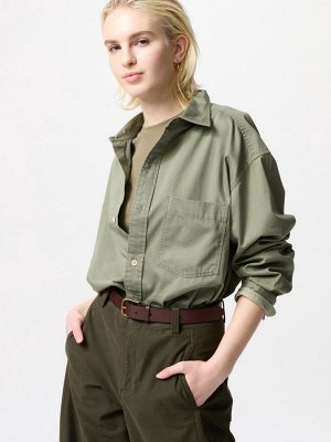UNIQLO - кожаный винтажный ремень для женщин - 39 DARKBROWN