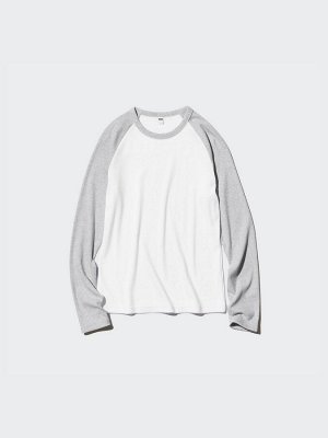 UNIQLO - мягкий лонгслив с рукавами реглан - 69 NAVY