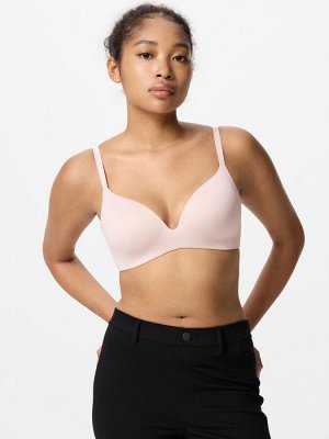 UNIQLO - комфортный бюстгальтер без косточек с 3D-фиксацией - 10 PINK