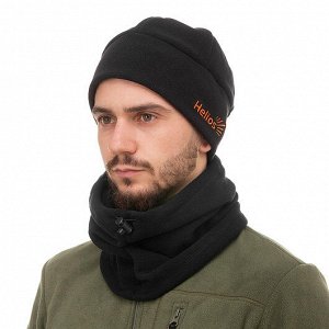 Комплект флисовый POLARIS шапка и бафф (T-HS-HB-B) Helios [р.XL, полиэстер, цв. черный]