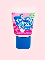 Жевательная резинка со вкусом синей малины и красит язык Lutti Tubble Gum Color Лутти Табл Гам Колор 35 гр