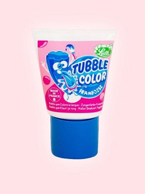 Жевательная резинка со вкусом синей малины и красит язык Lutti Tubble Gum Color Лутти Табл Гам Колор 35 гр