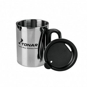 Термокружка (T.TK-033-400) TONAR [10.3х7.6см, нерж. сталь, пластик, 0.4л]